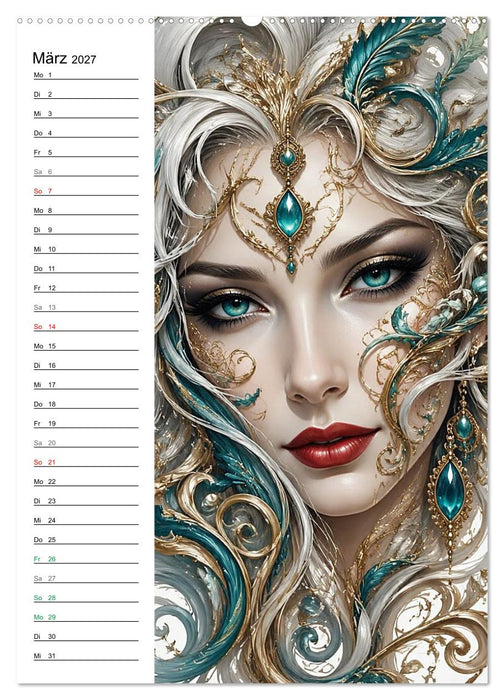 Filigrane Schmuckgesichter (CALVENDO Premium Wandkalender 2027)