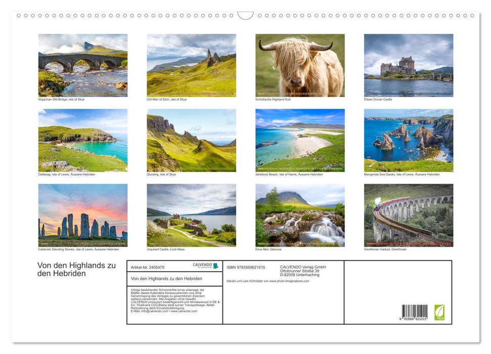 Von den Highlands zu den Hebriden (CALVENDO Wandkalender 2027)