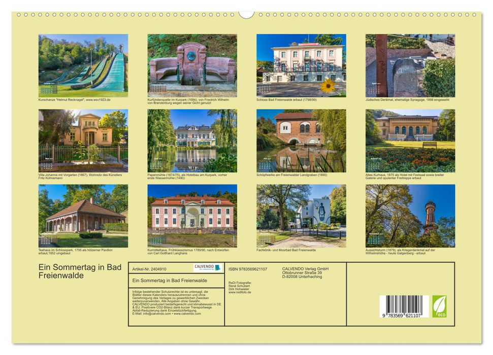 Ein Sommertag in Bad Freienwalde (CALVENDO Premium Wandkalender 2027)