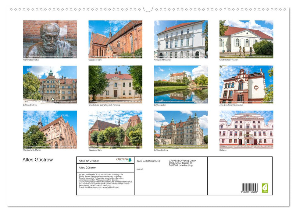Altes Güstrow (CALVENDO Wandkalender 2027)