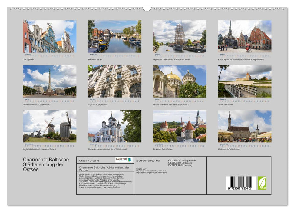 Charmante Baltische Städte entlang der Ostsee (CALVENDO Premium Wandkalender 2027)