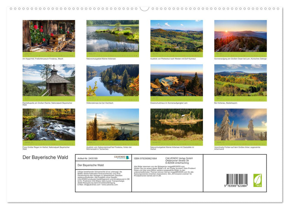 Der Bayerische Wald (CALVENDO Premium Wandkalender 2027)