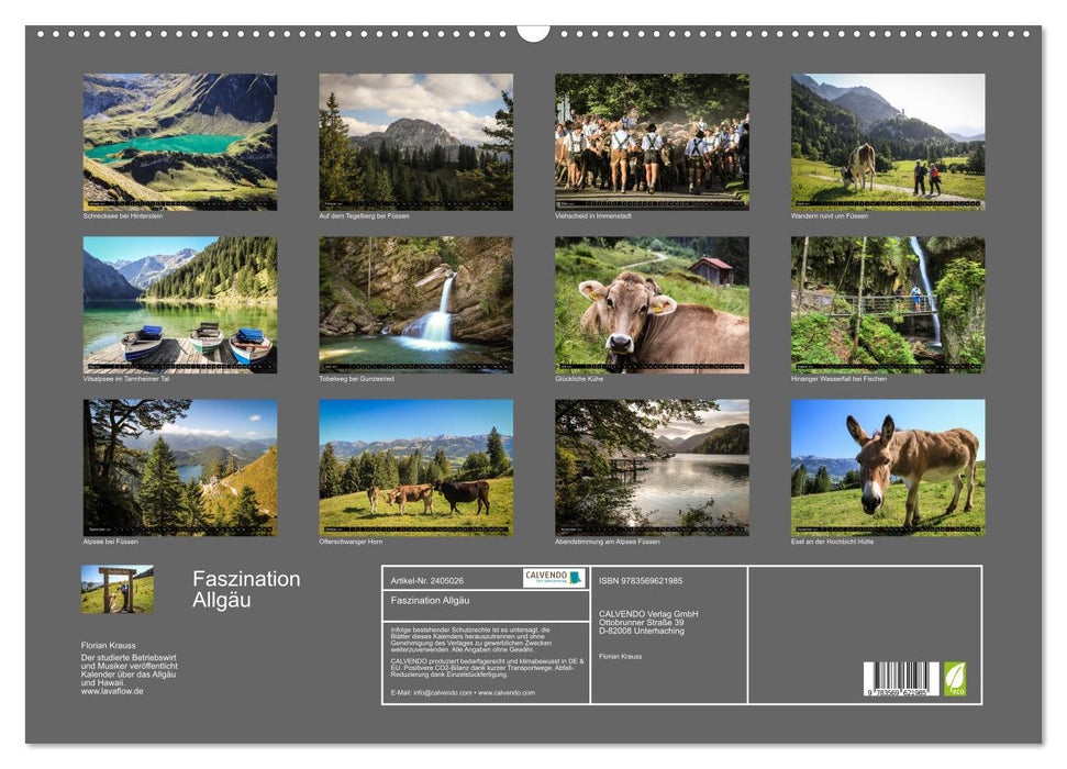 Faszination Allgäu (CALVENDO Wandkalender 2027)