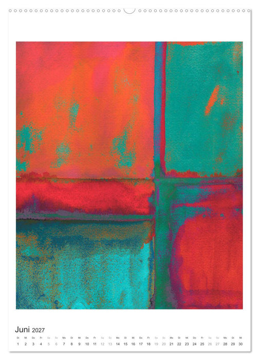 Ein leuchtendes Jahr: Abstrakte Kunst von Inga Pint (CALVENDO Premium Wandkalender 2027)