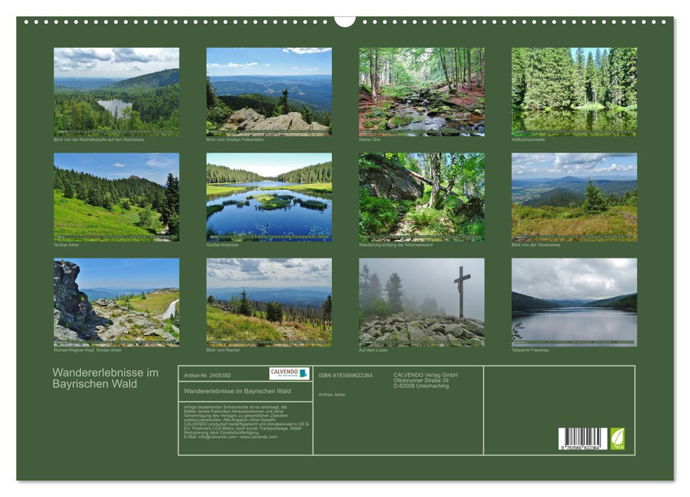 Wandererlebnisse im Bayrischen Wald (CALVENDO Wandkalender 2027)