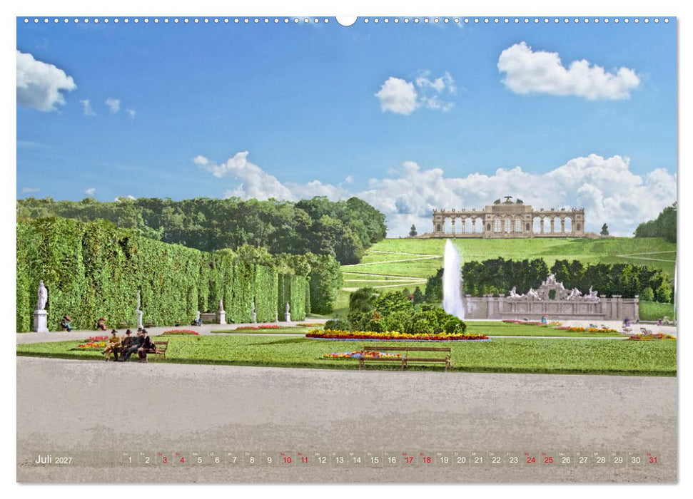 Wien um das Jahr 1900 - Fotos neu restauriert und koloriert (CALVENDO Premium Wandkalender 2027)