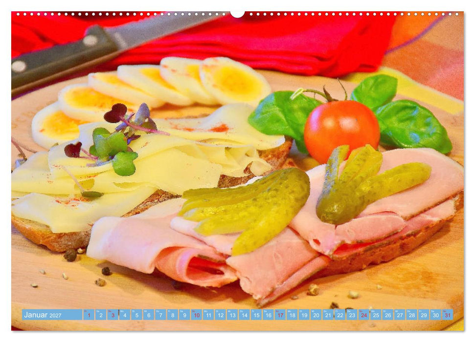 Brotzeit. Zünftige Schmankerl der bayerischen Kultur (CALVENDO Wandkalender 2027)