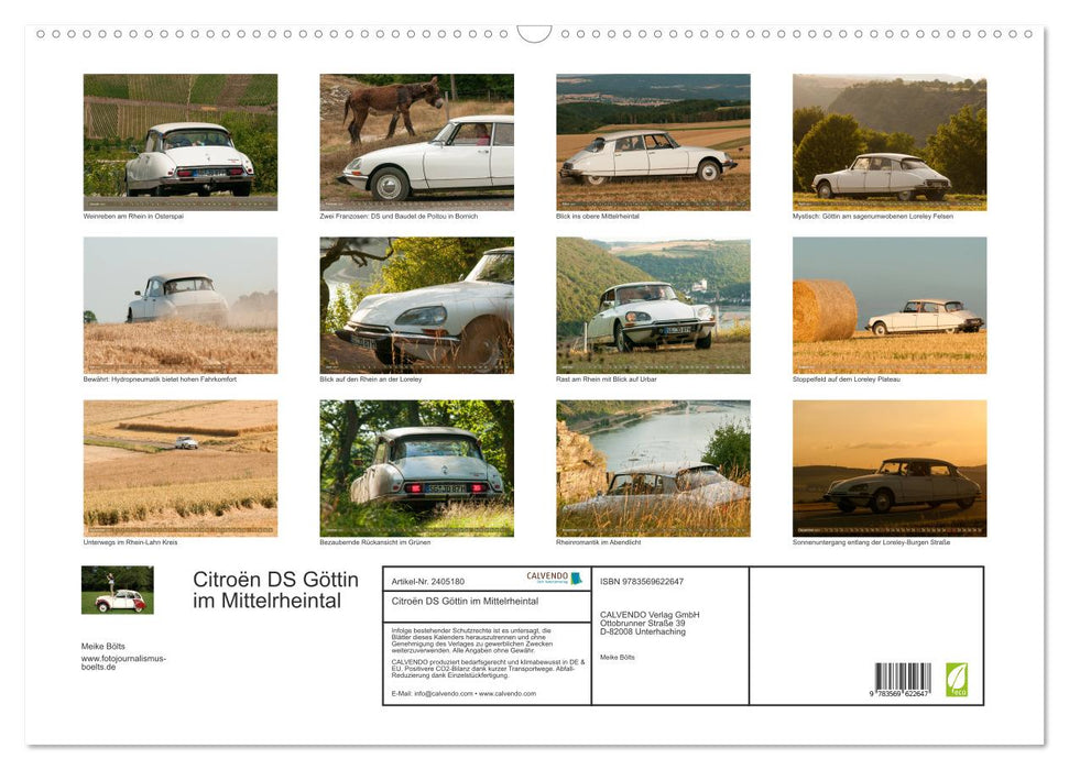 Citroën DS Göttin im Mittelrheintal (CALVENDO Wandkalender 2027)