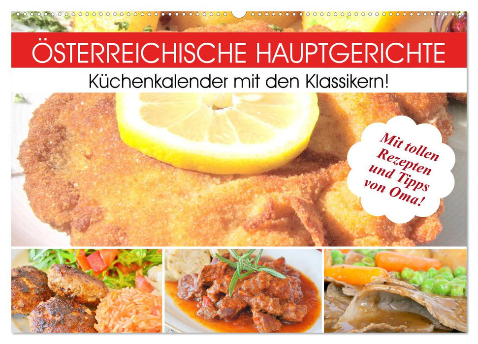 Österreichische Hauptgerichte. Küchenkalender mit den Klassikern! (CALVENDO Wandkalender 2027)