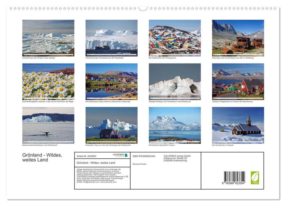 Grönland - Wildes, weites Land (CALVENDO Premium Wandkalender 2027)
