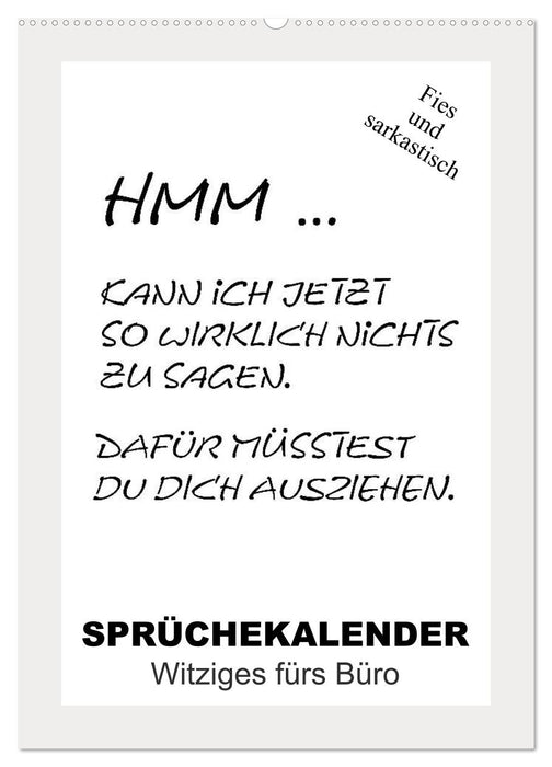 Sprüchekalender. Witziges fürs Büro (CALVENDO Wandkalender 2027)