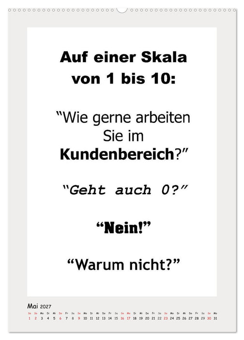 Sprüchekalender. Witziges fürs Büro (CALVENDO Wandkalender 2027)
