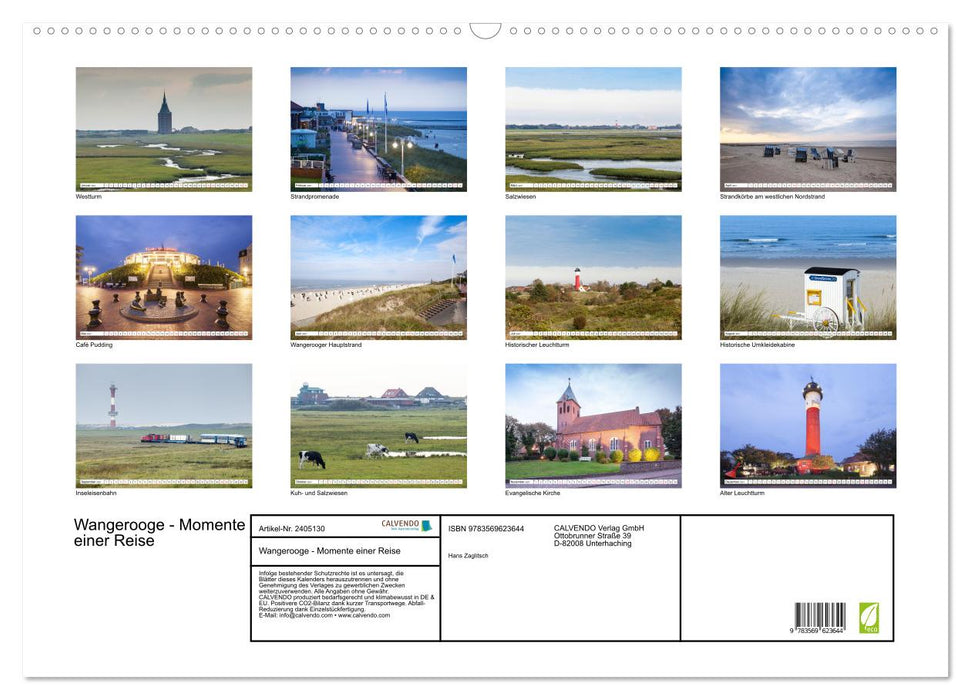 Wangerooge - Momente einer Reise (CALVENDO Wandkalender 2027)