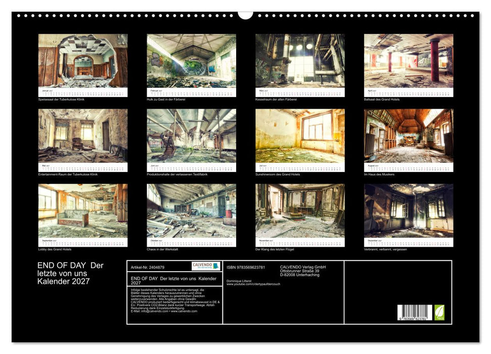 END OF DAY Der letzte von uns Kalender 2027 (CALVENDO Wandkalender 2027)