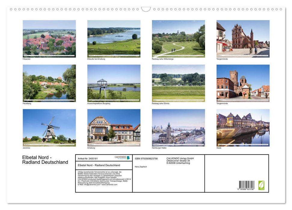Elbetal Nord - Radland Deutschland (CALVENDO Wandkalender 2027)