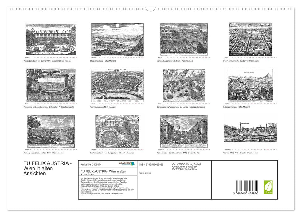 TU FELIX AUSTRIA - Wien in alten Ansichten (CALVENDO Premium Wandkalender 2027)