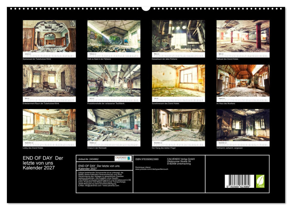 END OF DAY Der letzte von uns Kalender 2027 (CALVENDO Premium Wandkalender 2027)