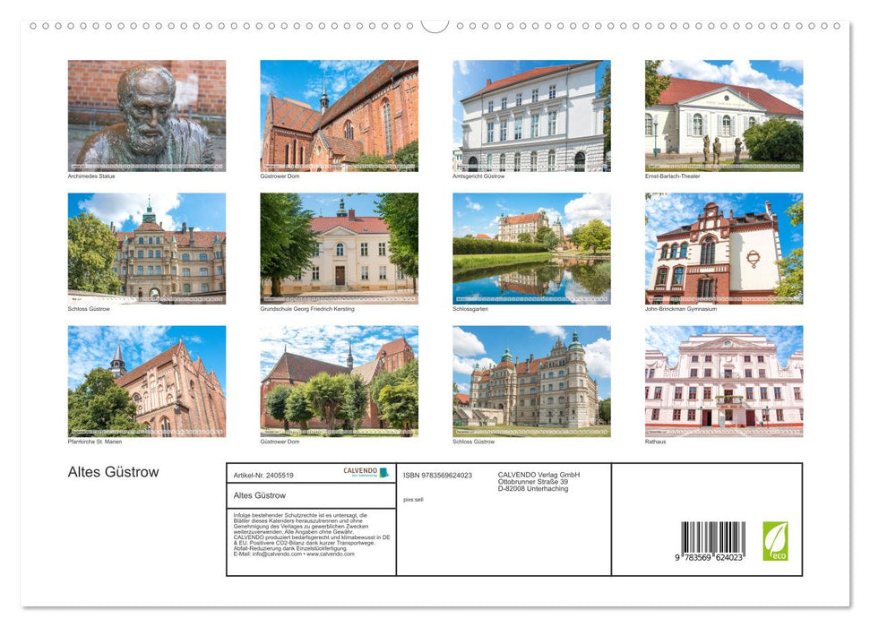 Altes Güstrow (CALVENDO Premium Wandkalender 2027)