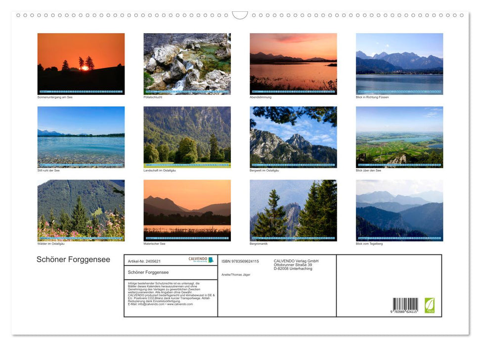 Schöner Forggensee (CALVENDO Wandkalender 2027)