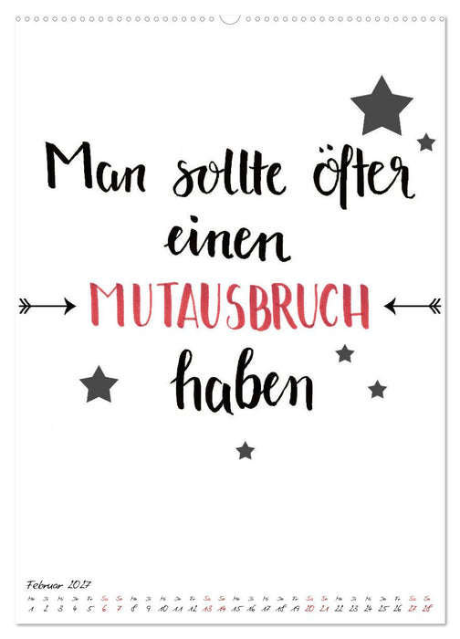 Spruch-Reich-handgeschriebene Sprüche von frech bis weise (CALVENDO Wandkalender 2027)