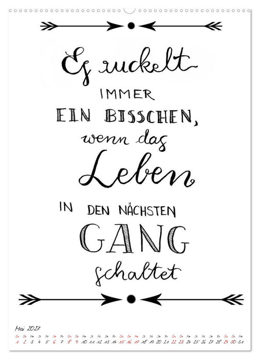 Spruch-Reich-handgeschriebene Sprüche von frech bis weise (CALVENDO Wandkalender 2027)