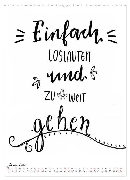 Spruch-Reich-handgeschriebene Sprüche von frech bis weise (CALVENDO Premium Wandkalender 2027)