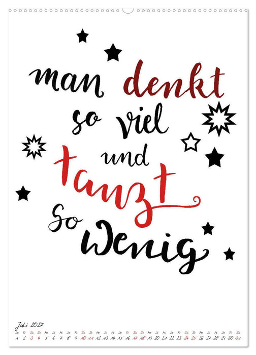 Spruch-Reich-handgeschriebene Sprüche von frech bis weise (CALVENDO Premium Wandkalender 2027)