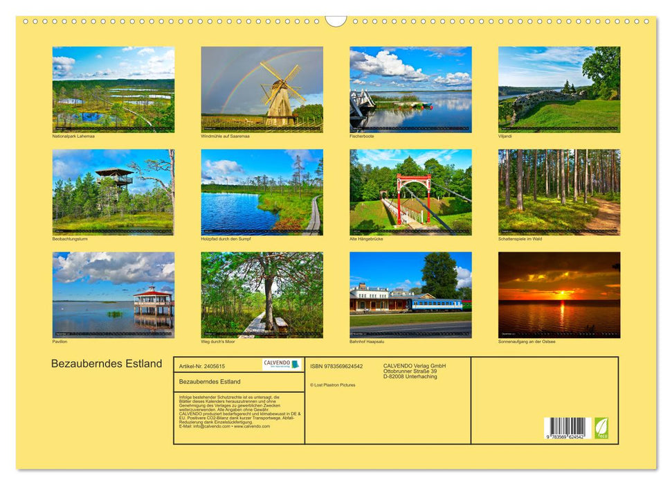 Bezauberndes Estland (CALVENDO Wandkalender 2027)