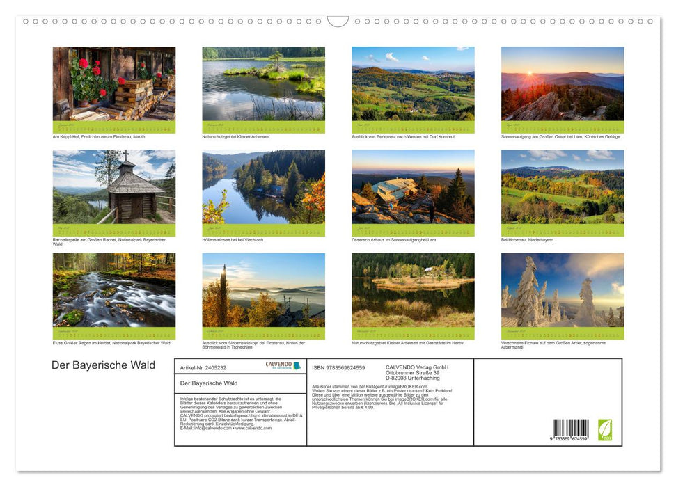Der Bayerische Wald (CALVENDO Wandkalender 2027)