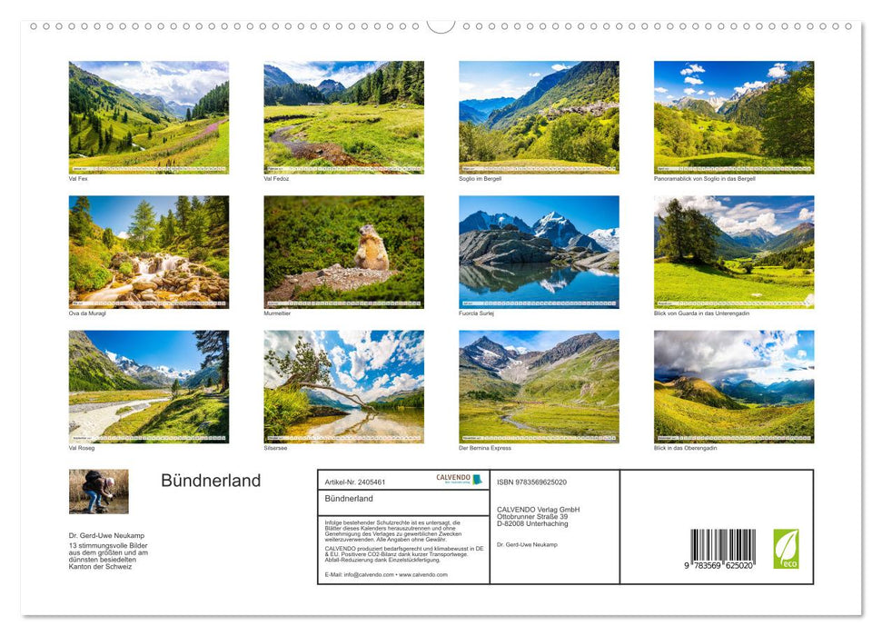 Bündnerland (CALVENDO Premium Wandkalender 2027)