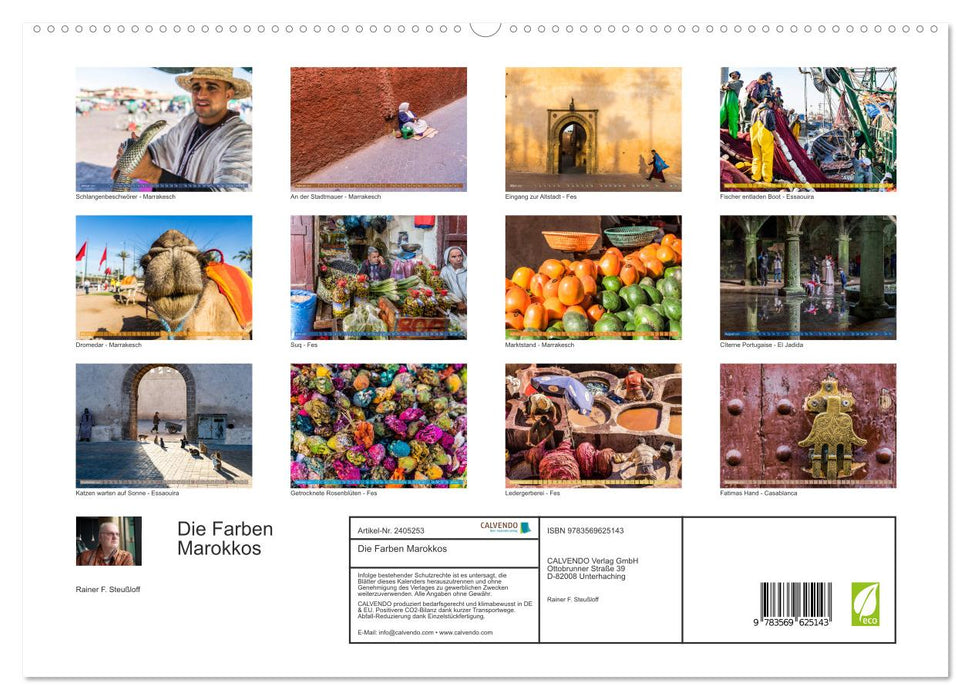 Die Farben Marokkos (CALVENDO Premium Wandkalender 2027)