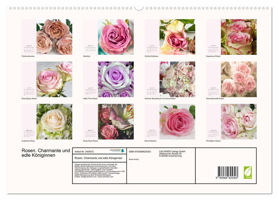 Rosen. Charmante und edle Königinnen (CALVENDO Premium Wandkalender 2027)