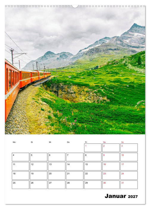 Rhätische Bahn - aussichtsreiches Bahnerlebnis (CALVENDO Wandkalender 2027)