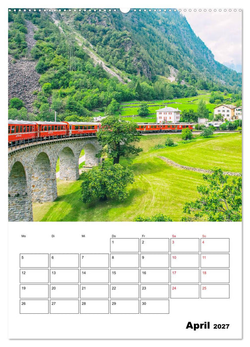 Rhätische Bahn - aussichtsreiches Bahnerlebnis (CALVENDO Wandkalender 2027)