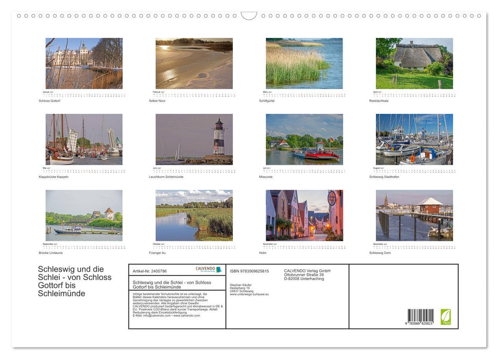 Schleswig und die Schlei - von Schloss Gottorf bis Schleimünde (CALVENDO Wandkalender 2027)