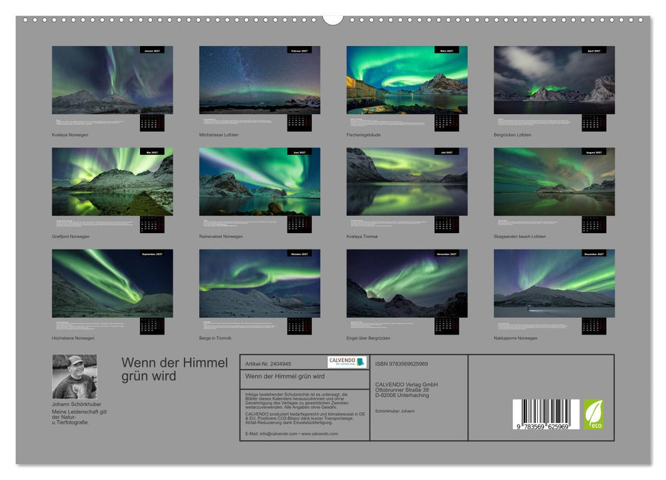 Wenn der Himmel grün wird (CALVENDO Premium Wandkalender 2027)