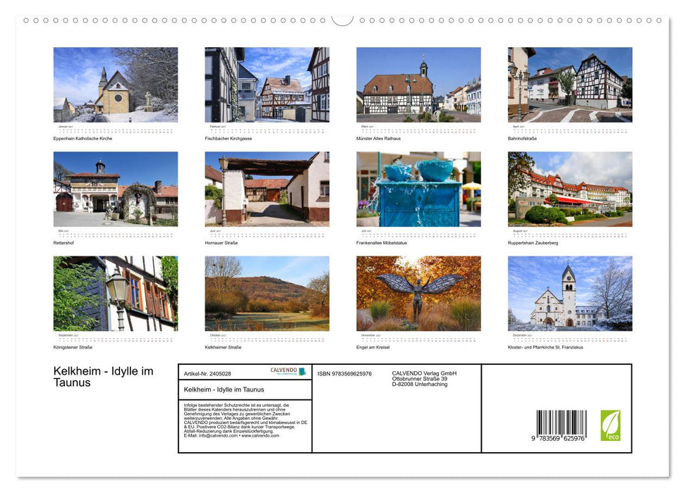 Kelkheim - Idylle im Taunus (CALVENDO Premium Wandkalender 2027)