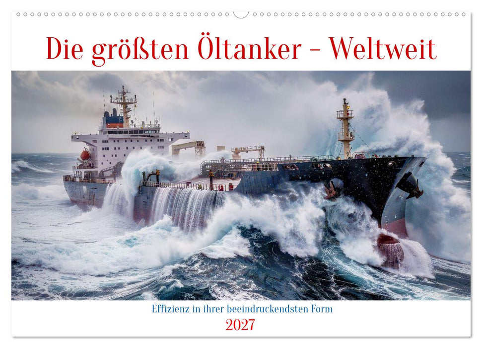 Die größten Öltanker - Weltweit (CALVENDO Wandkalender 2027)