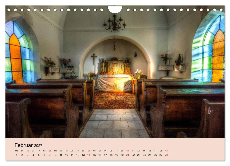 Vergessene Kirchen und Kapellen (CALVENDO Wandkalender 2027)