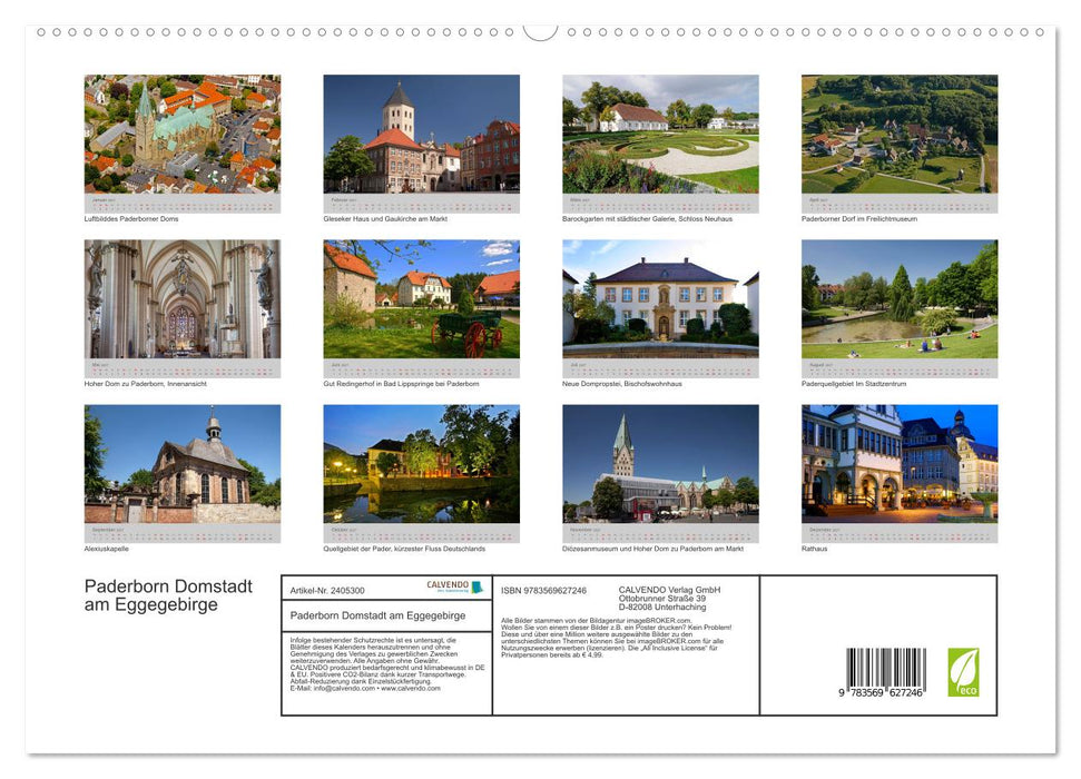 Paderborn Domstadt am Eggegebirge (CALVENDO Premium Wandkalender 2027)