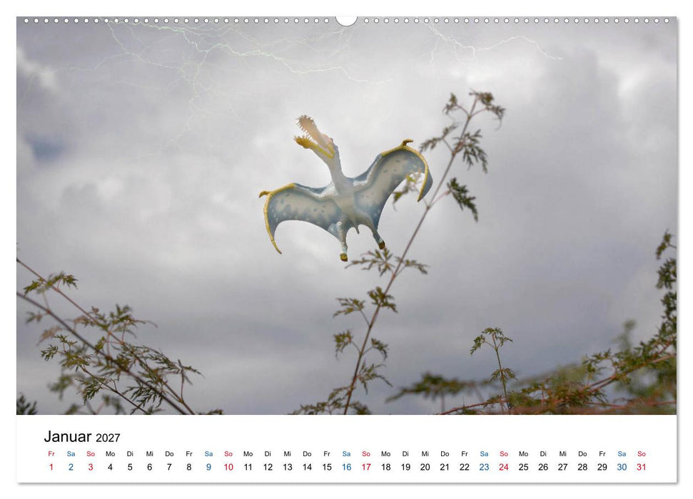Faszination Urzeit - wenn Spielzeugdinos zum Leben erwachen (CALVENDO Wandkalender 2027)