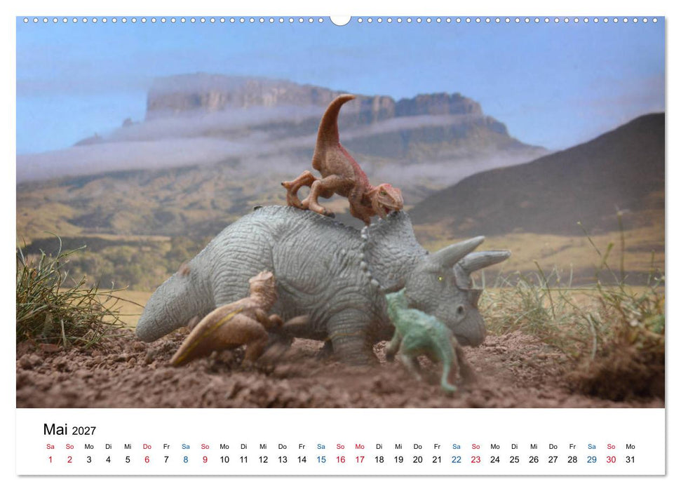 Faszination Urzeit - wenn Spielzeugdinos zum Leben erwachen (CALVENDO Wandkalender 2027)