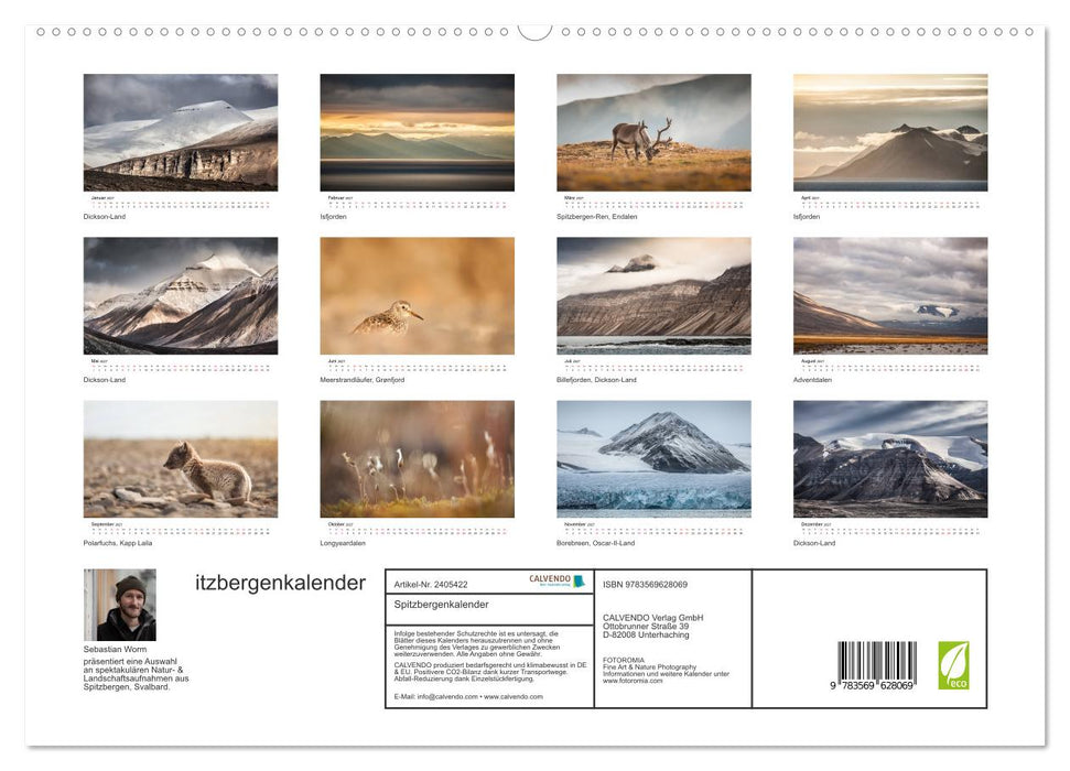 Spitzbergenkalender (CALVENDO Premium Wandkalender 2027)