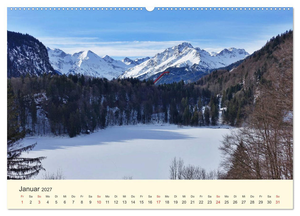 Wanderglück im Allgäu (CALVENDO Premium Wandkalender 2027)
