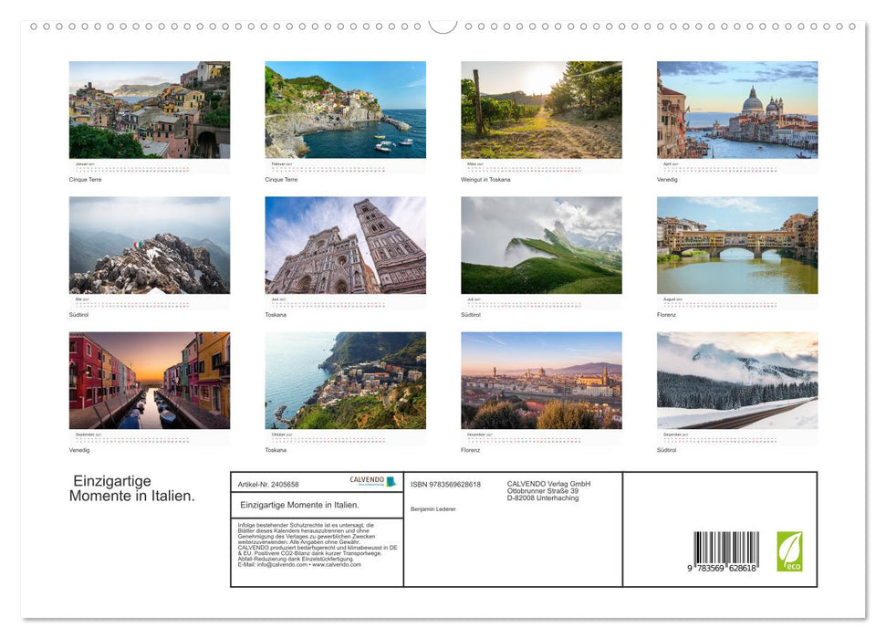 Einzigartige Momente in Italien. (CALVENDO Premium Wandkalender 2027)