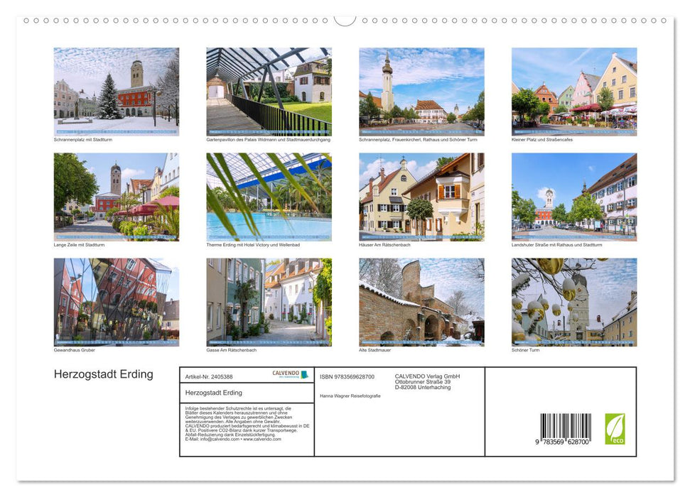 Herzogstadt Erding (CALVENDO Premium Wandkalender 2027)