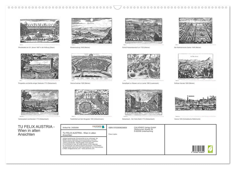 TU FELIX AUSTRIA - Wien in alten Ansichten (CALVENDO Wandkalender 2027)