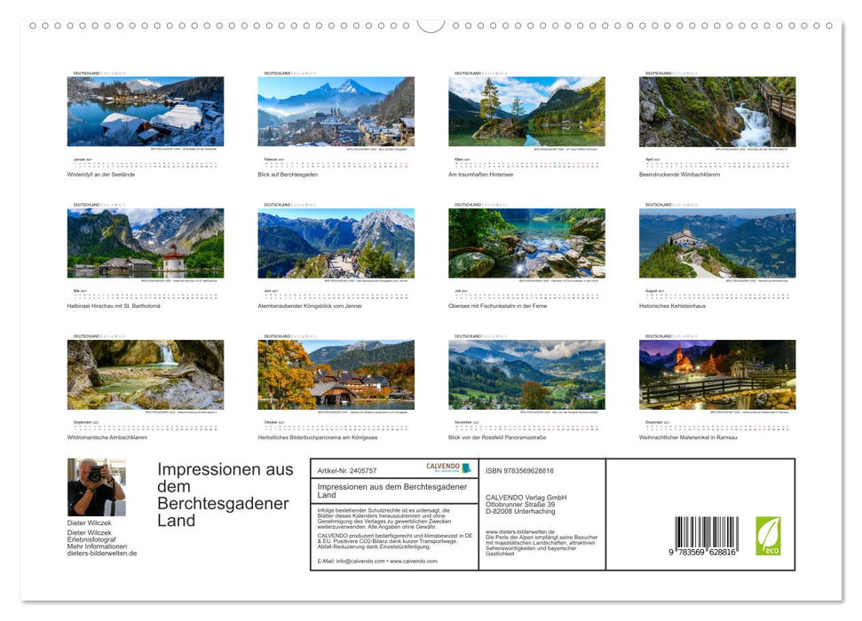 Impressionen aus dem Berchtesgadener Land (CALVENDO Premium Wandkalender 2027)