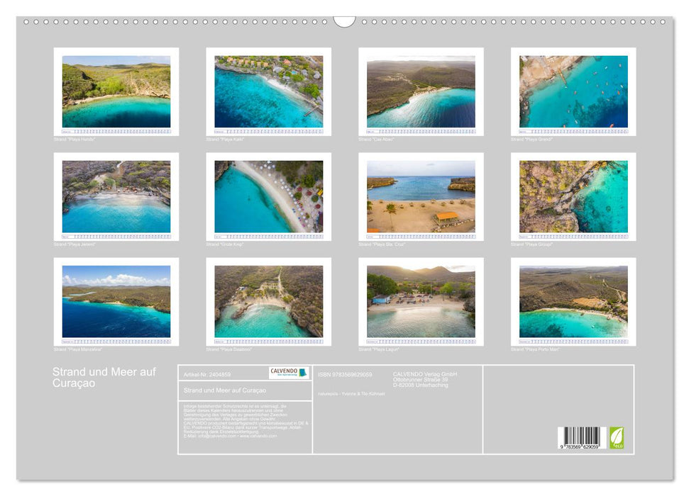 Strand und Meer auf Curaçao (CALVENDO Wandkalender 2027)