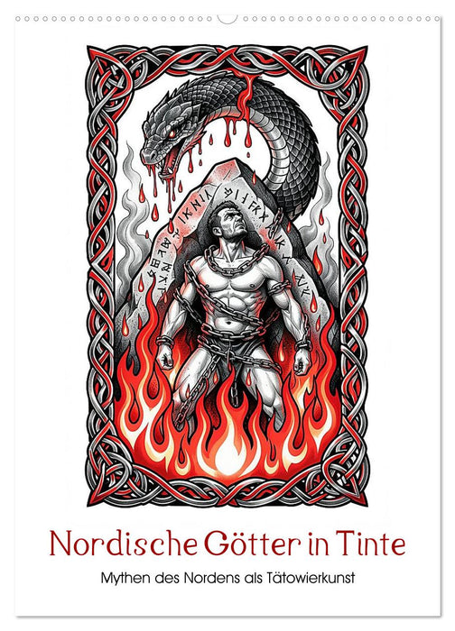 Nordische Götter in Tinte (CALVENDO Wandkalender 2027)